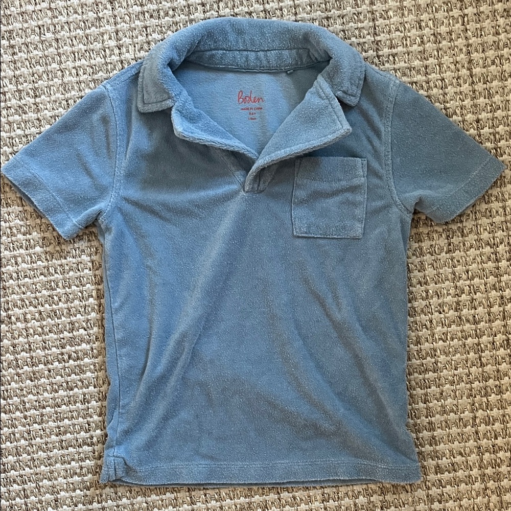 Boden Boys Toweling Polo 5-6